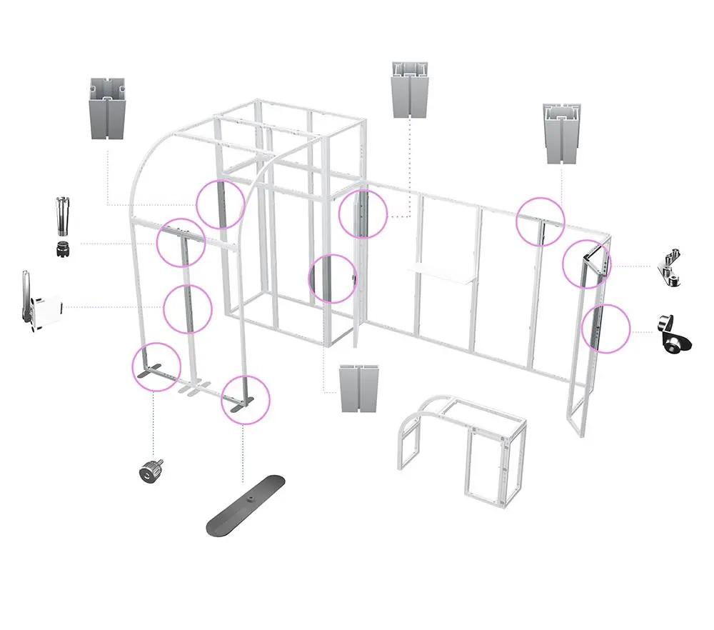 LTFS60-1000x2000 Fast System Fast Wall Frame 60mm