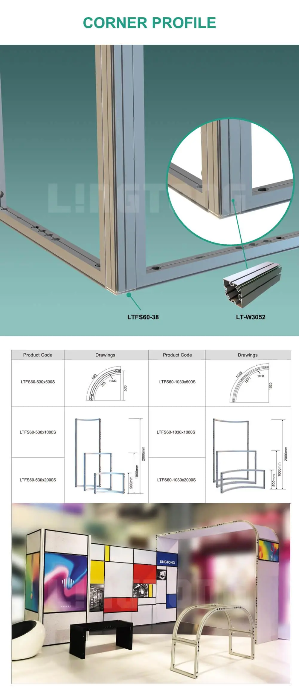 LTFS60-1000x2500 Fast System Fast Wall Frame 60mm