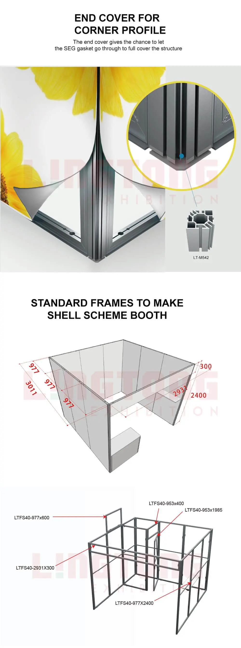 LTFS40-977x2400 Fast System Fast Wall Frame 40mm
