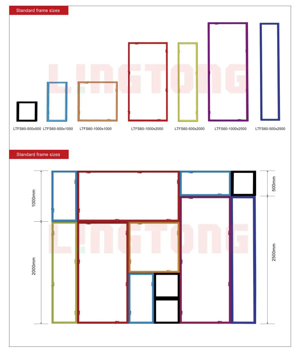 LTFS60-1000x2500 Fast System Fast Wall Frame 60mm