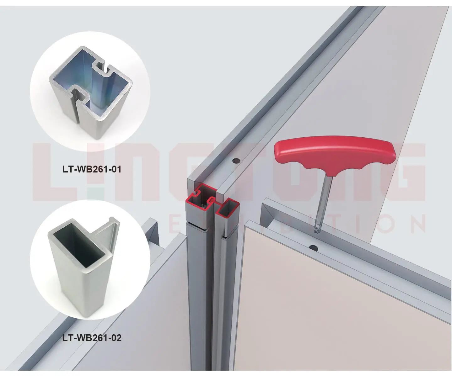 LT-WB261-01 Connecting Post For Complete-Set Wall For Art Gallery