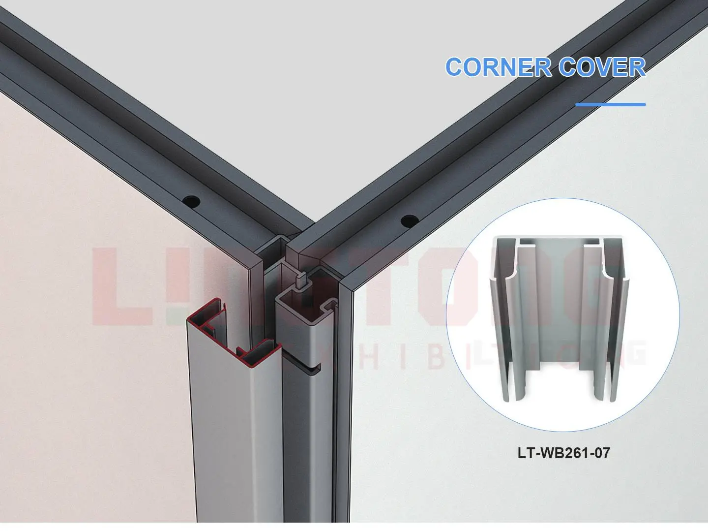 LT-WB261-07 Corner Cover For 90 Degree Corner Partition Backdrop
