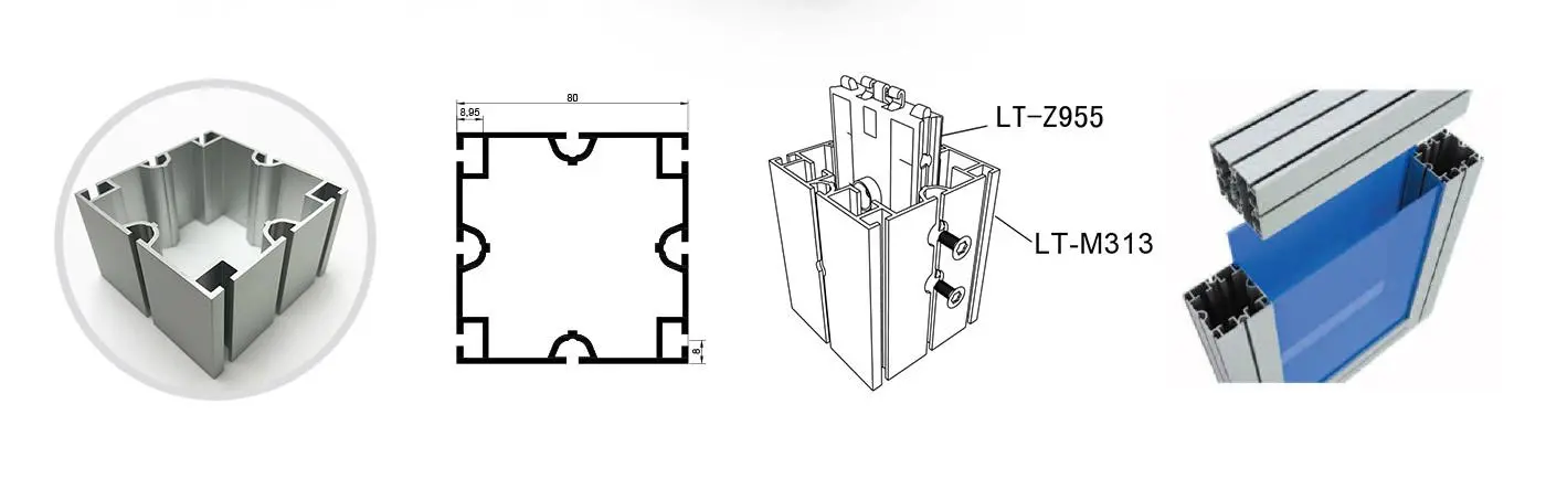 LT-M313 Square Extrusion/80mm For Booth Design