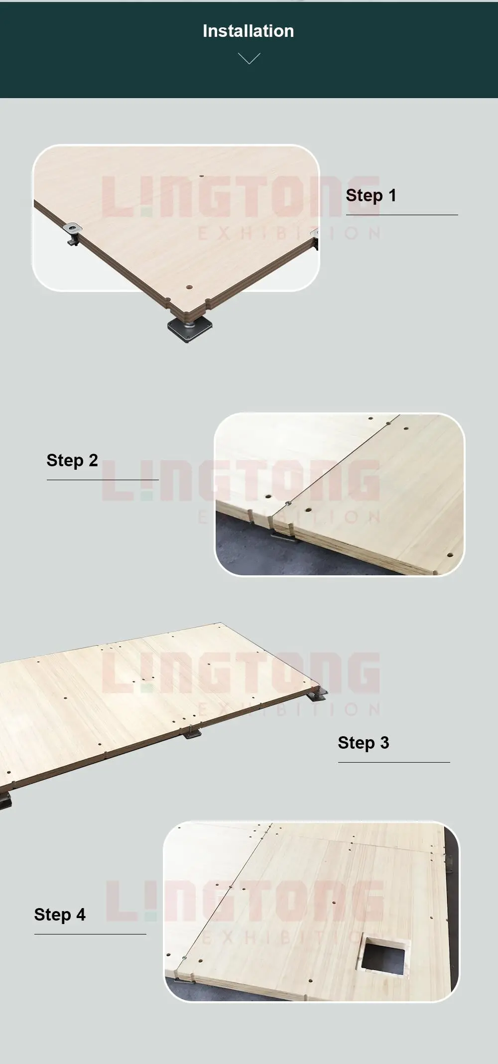 LT-MPL3  Wooden Panel For Adjustable Rised Foot Floor System