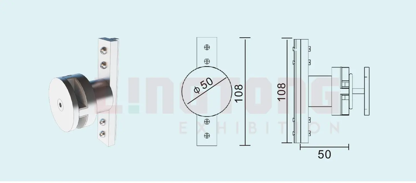 LT-BW-01 Glass/Panel Retainer For Advertising Display Screen