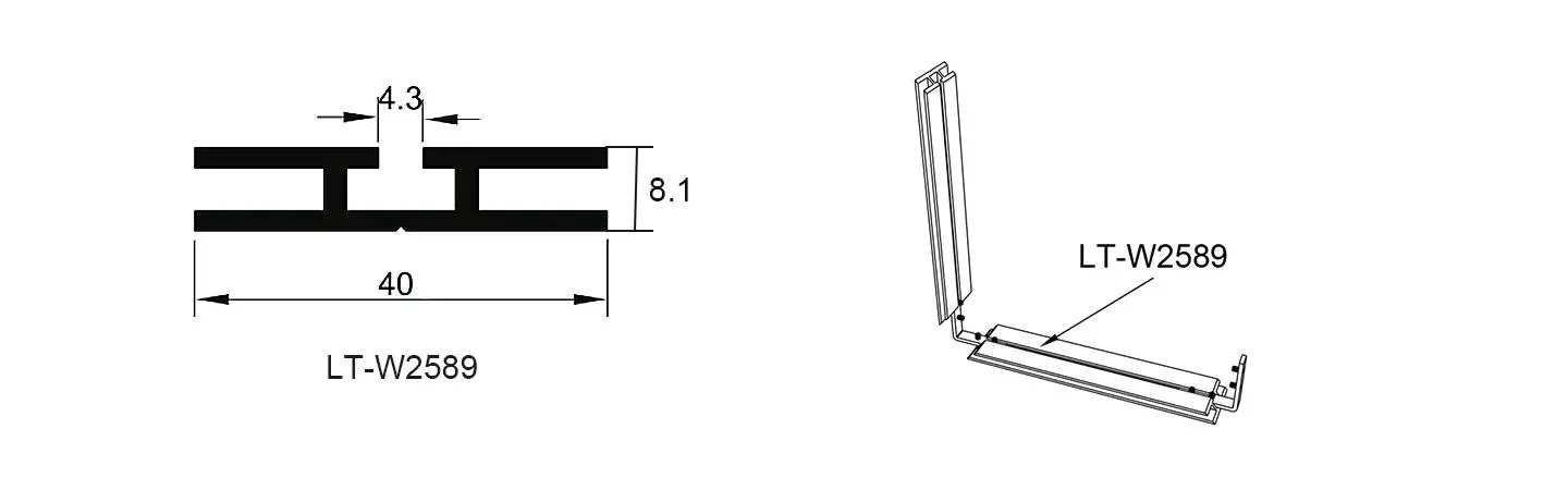 LT-W2589 Double Side Fabric Extrusion/40mm for Fexing SEG Fabric