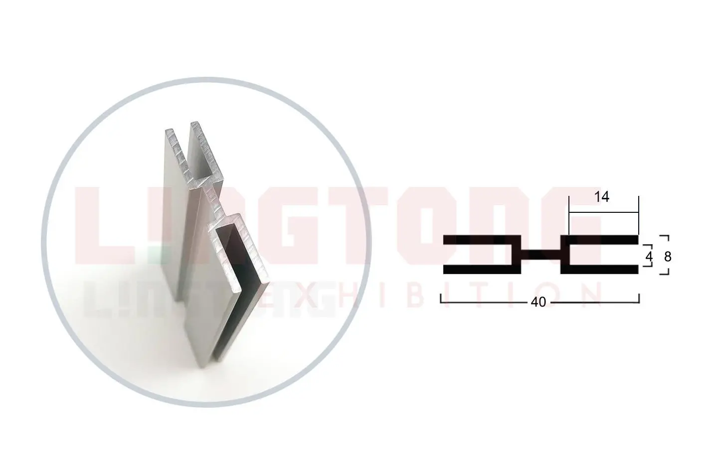 LT-W2556 Fabric Frame Extrusion/40mm for Fixing the SEG Fabric