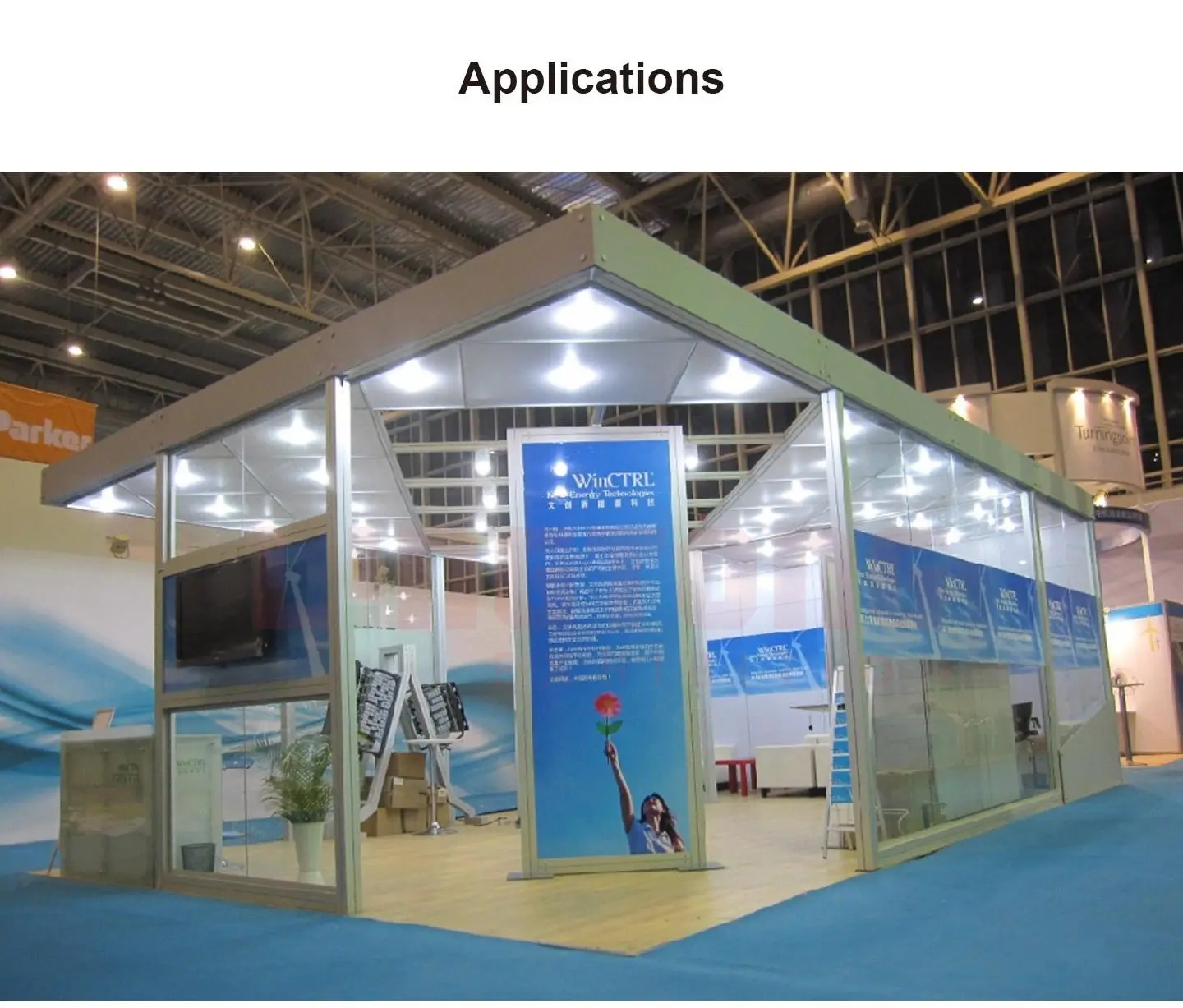 LT-EG807 Glass/Panel Retainer Acrylic Holder For Exhibition Backdrop Wall