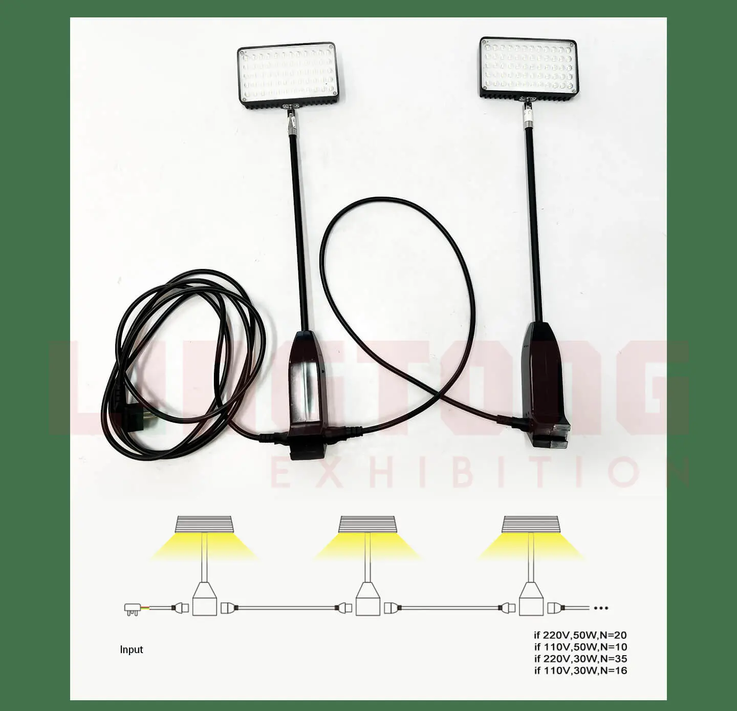 LT-DG434-LT-DG435-LED ARM LIGHTS SPOT LIGHTS LIGHTS CHANGEABLE SWITCHABLE 30W AND 50W