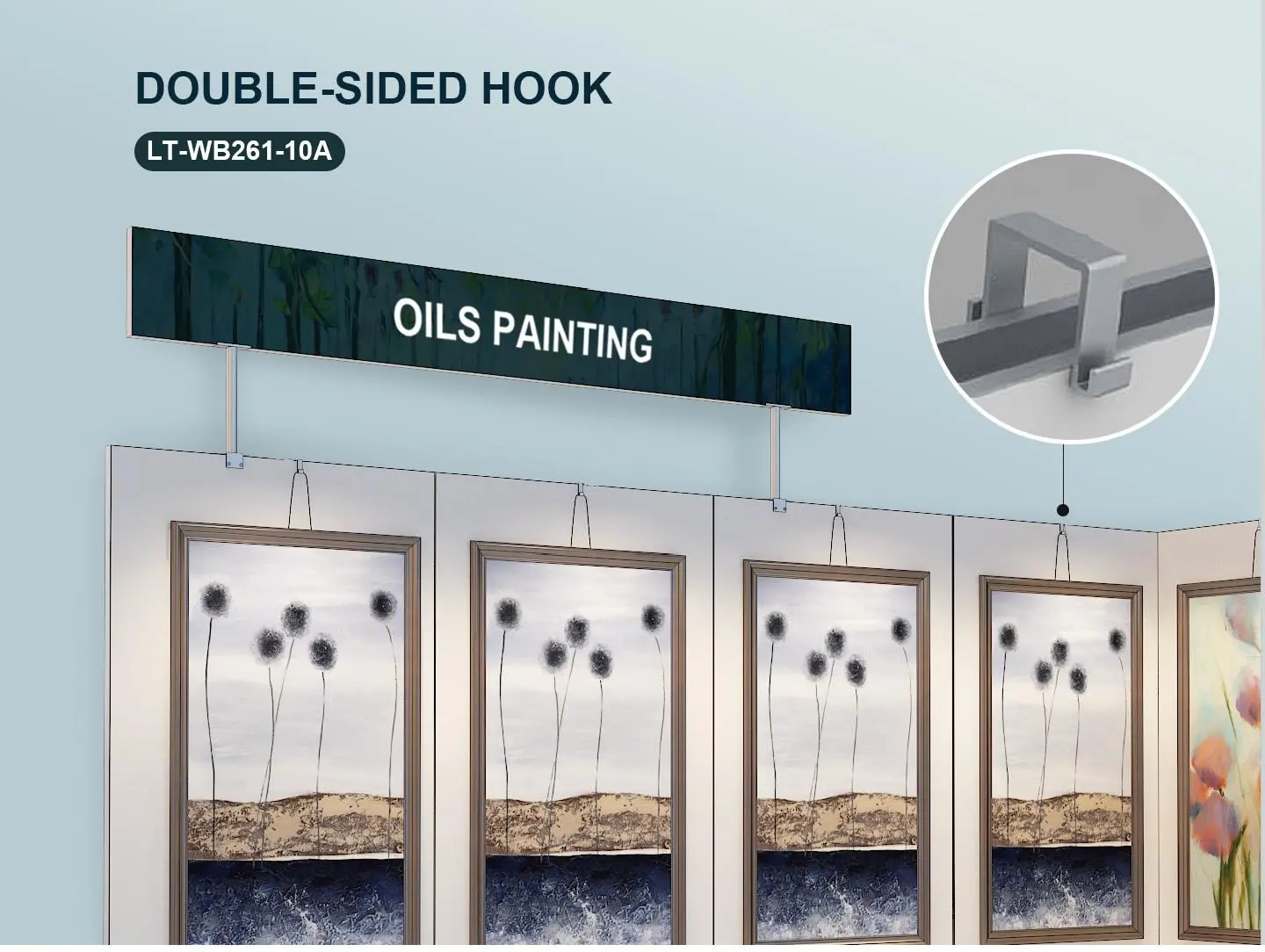 LT-WB261-10A Hook with double side for Messe Booth Exhibition partition walls