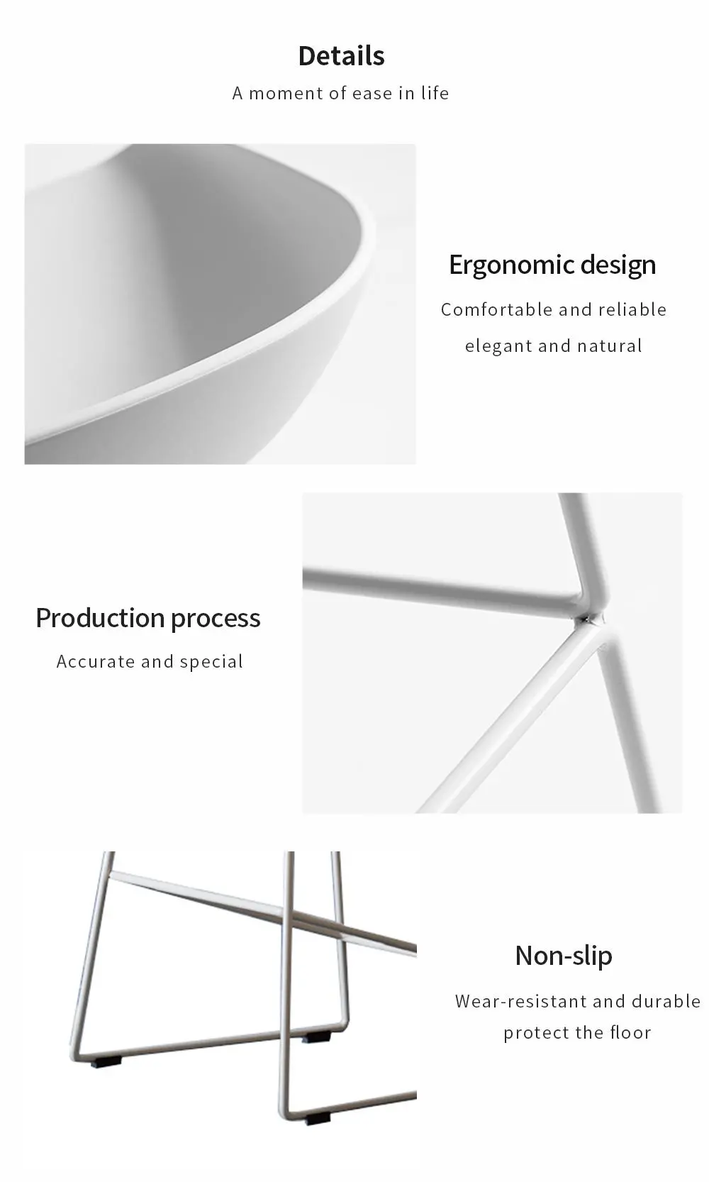 LT-ZET-12 Powder-Coated Solid Steel Frame Barstool with PP Seat