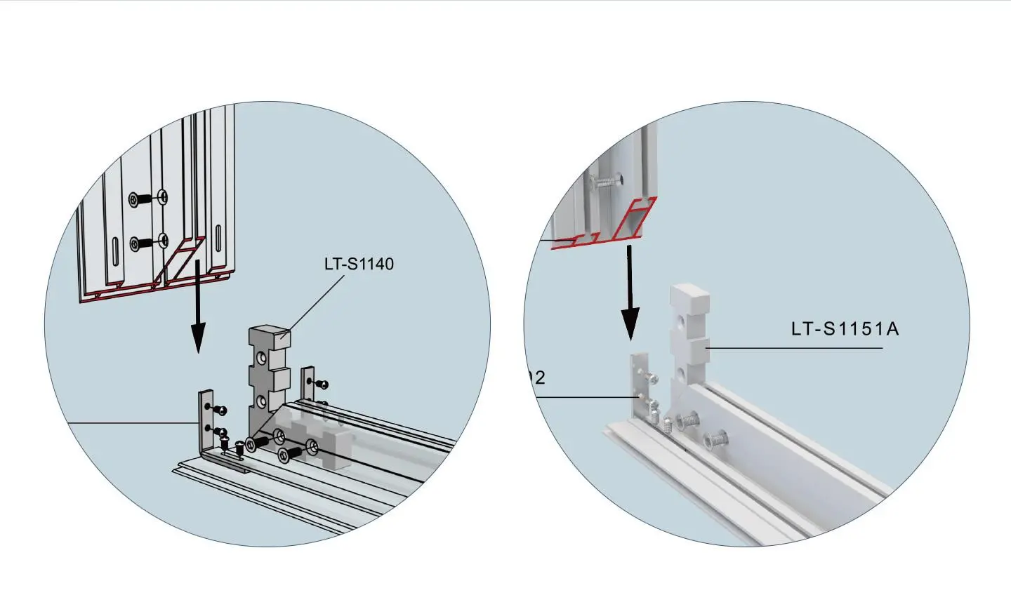 LT-S1140 Internal Corner Connector