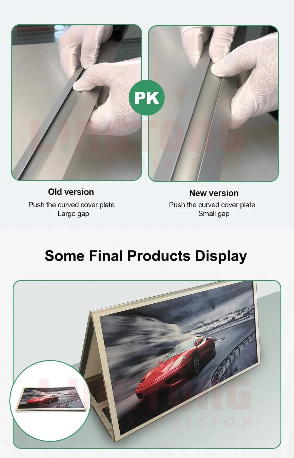 LT-ZX01-01 LT-ZX01-02 Foldable Extrusion for Folding Counter or Folding Desk or Folding Cabinet
