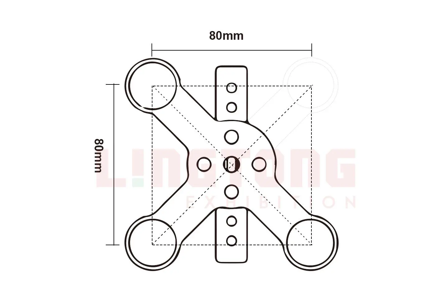 LT-E160403 Glass/Panel Retainer For Glass Partition Screen