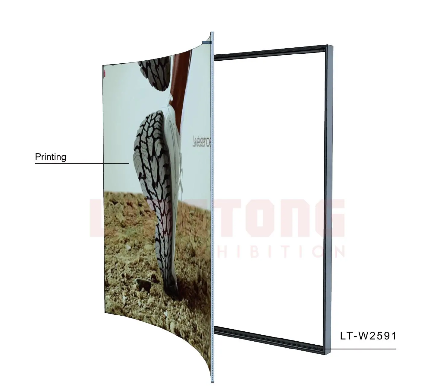 LT-W2591 Fabric Frame Extrusion for Fixing the SEG Fabric