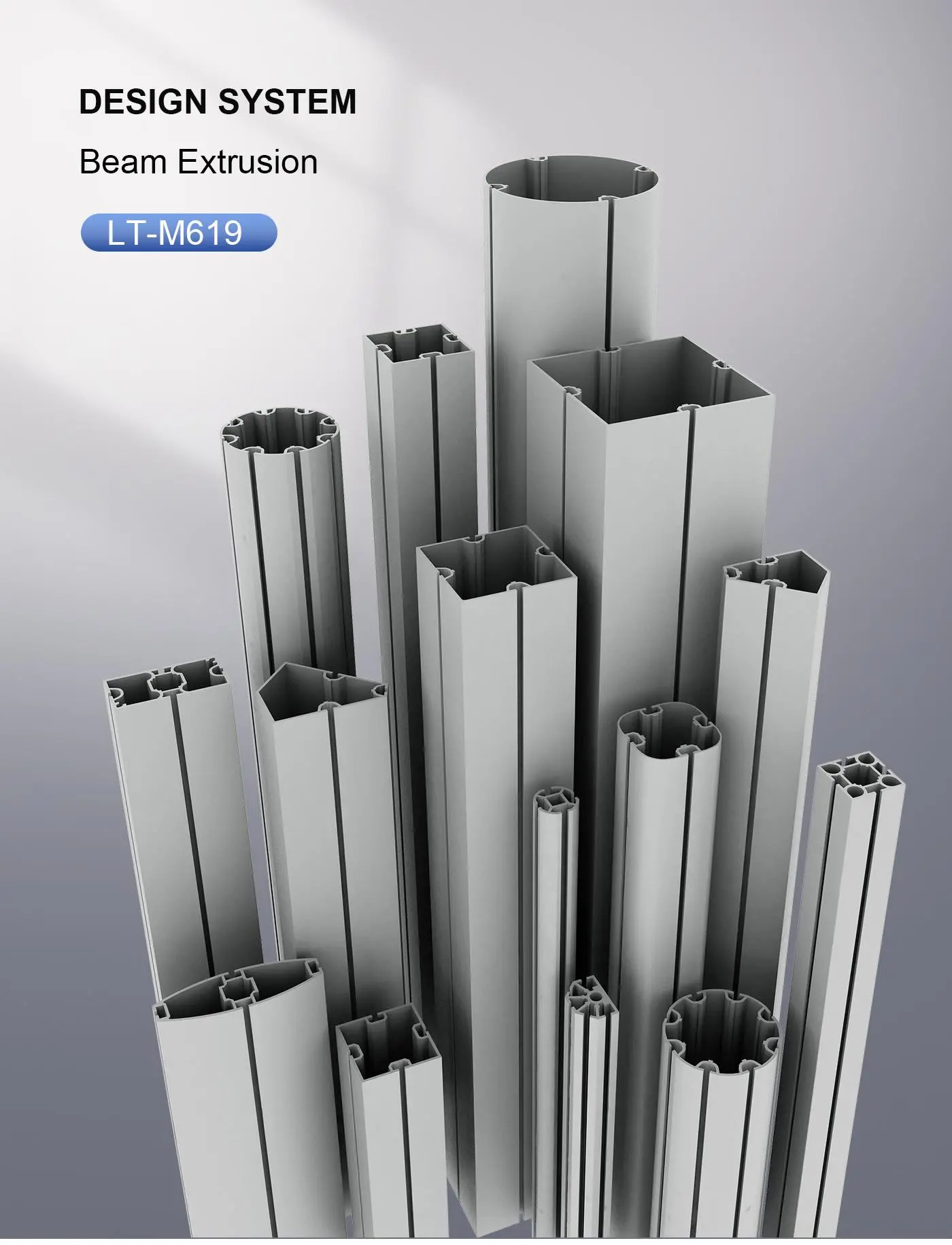 LT-M619 Connecting Extrusion 45° /100mm For Custom Exhibits