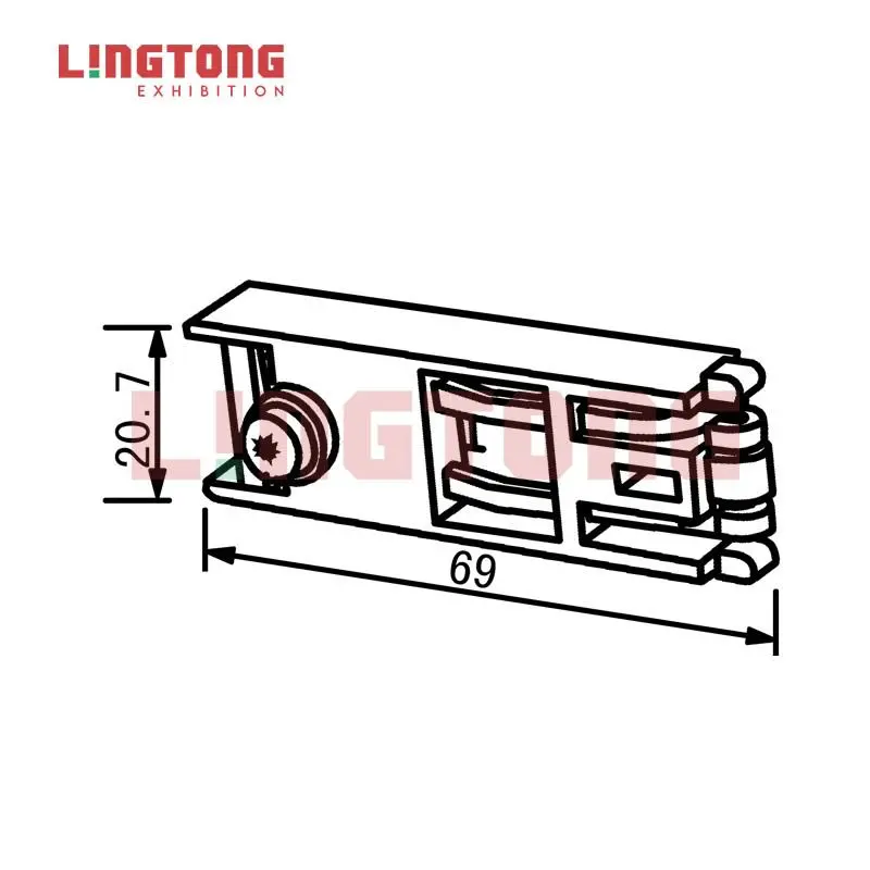 LT-Z981/8 Tension Lock shell scheme booth connector