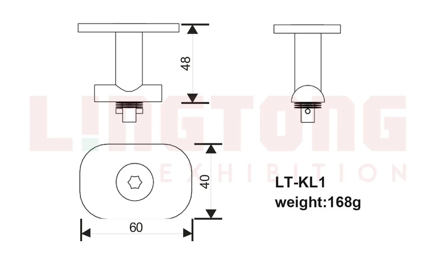 LT-KL1 Flush Bolt For Adjustable Rised Foot Floor System