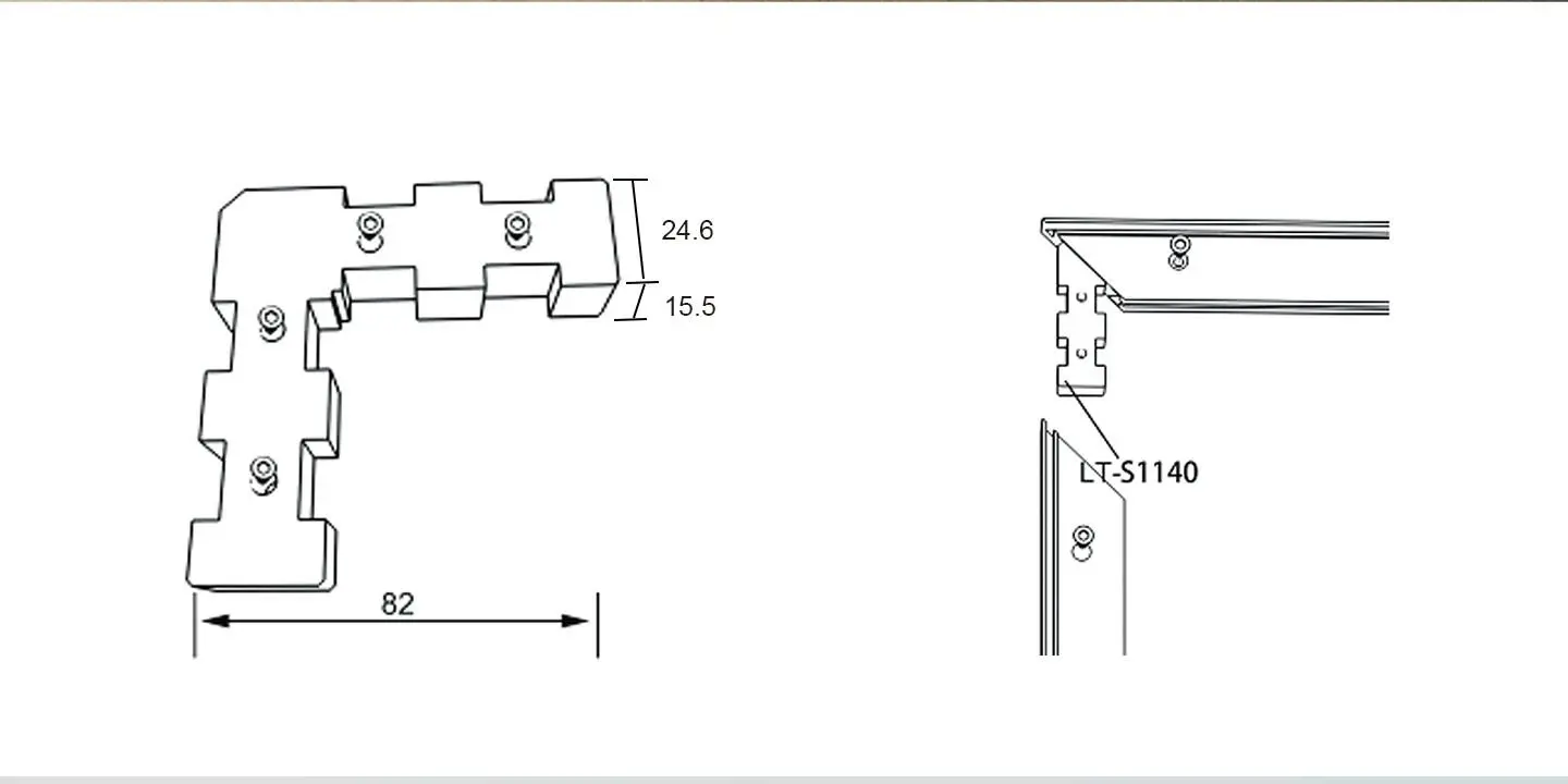 LT-S1140 Internal Corner Connector