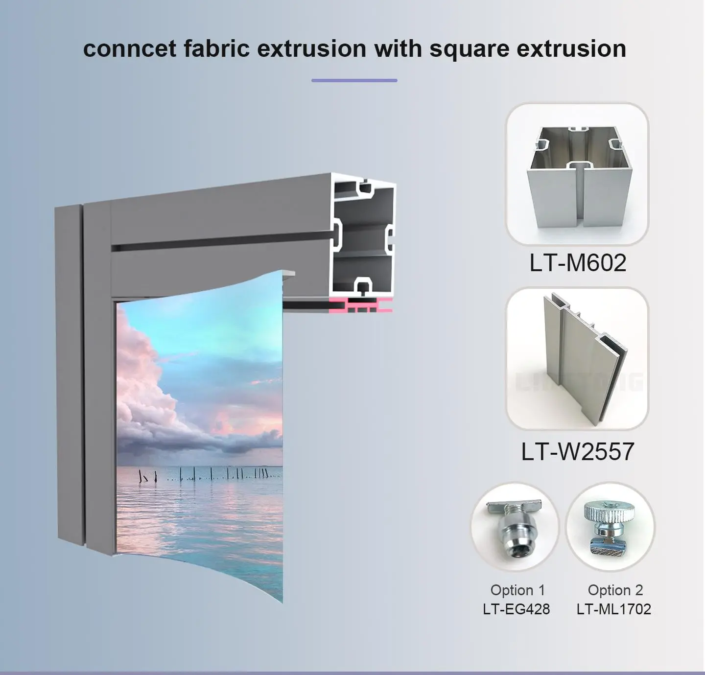 LT-M602 Square Extrusion/60mm For Trade Show