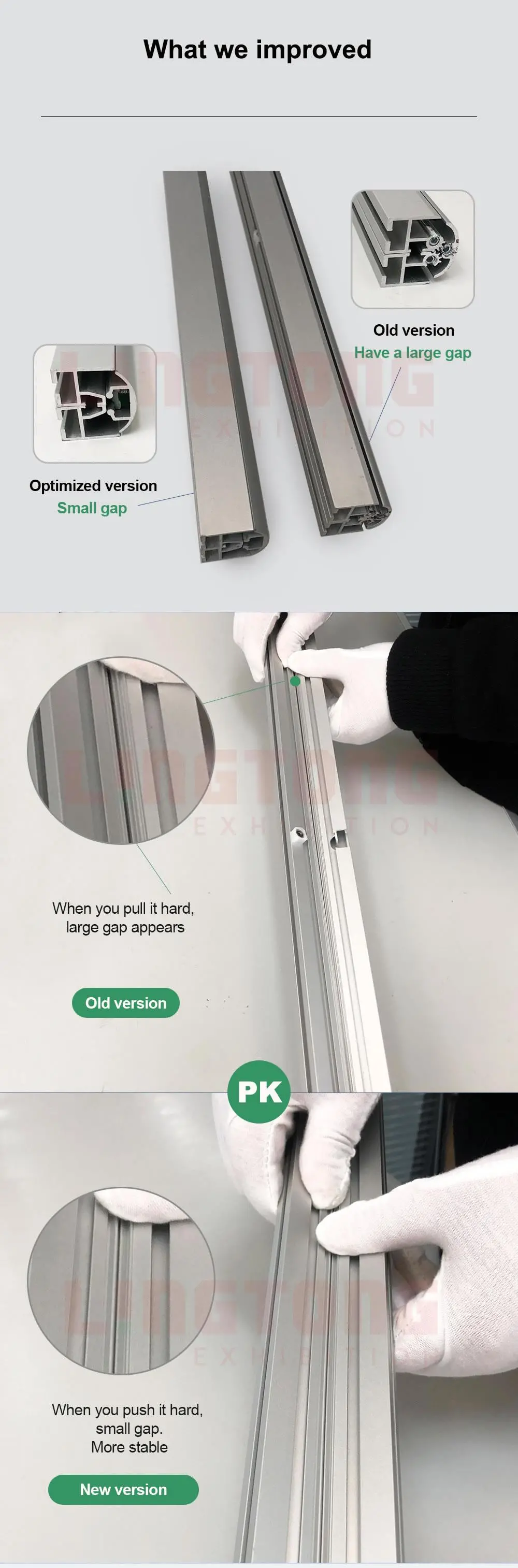 LT-ZX01-01 LT-ZX01-02 Foldable Extrusion for Folding Counter or Folding Desk or Folding Cabinet