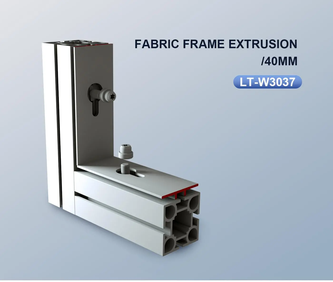 LT-W3037 Fabric Frame Extrusion/40mm for Fixing the SEG Fabric