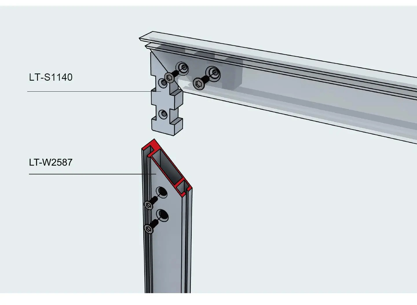 LT-W2587 Single Side Fabric Extrusion/23mm for the SEG Fabric Frame