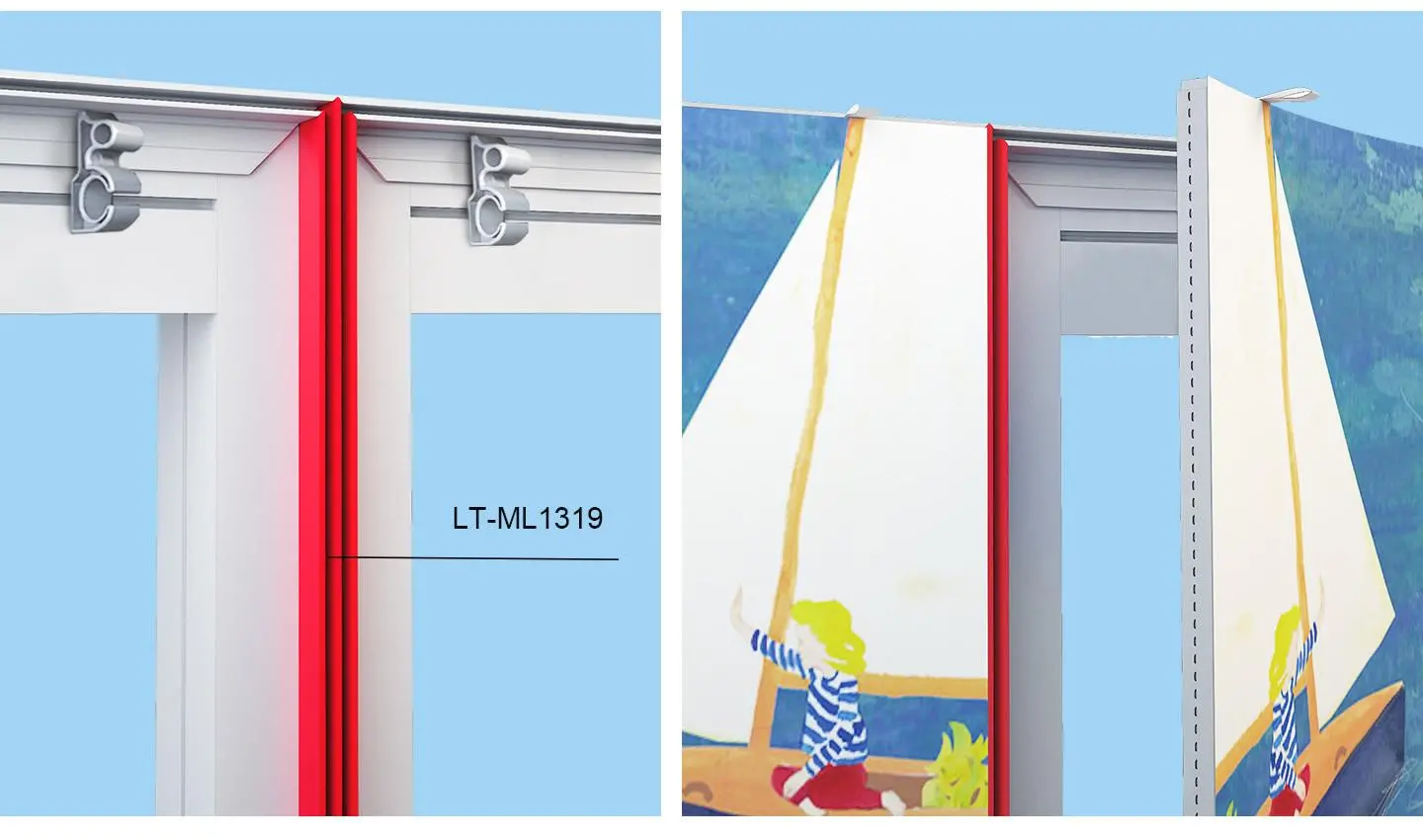 LT-ML1319 Plastic Track for Fixing SEG Fabric
