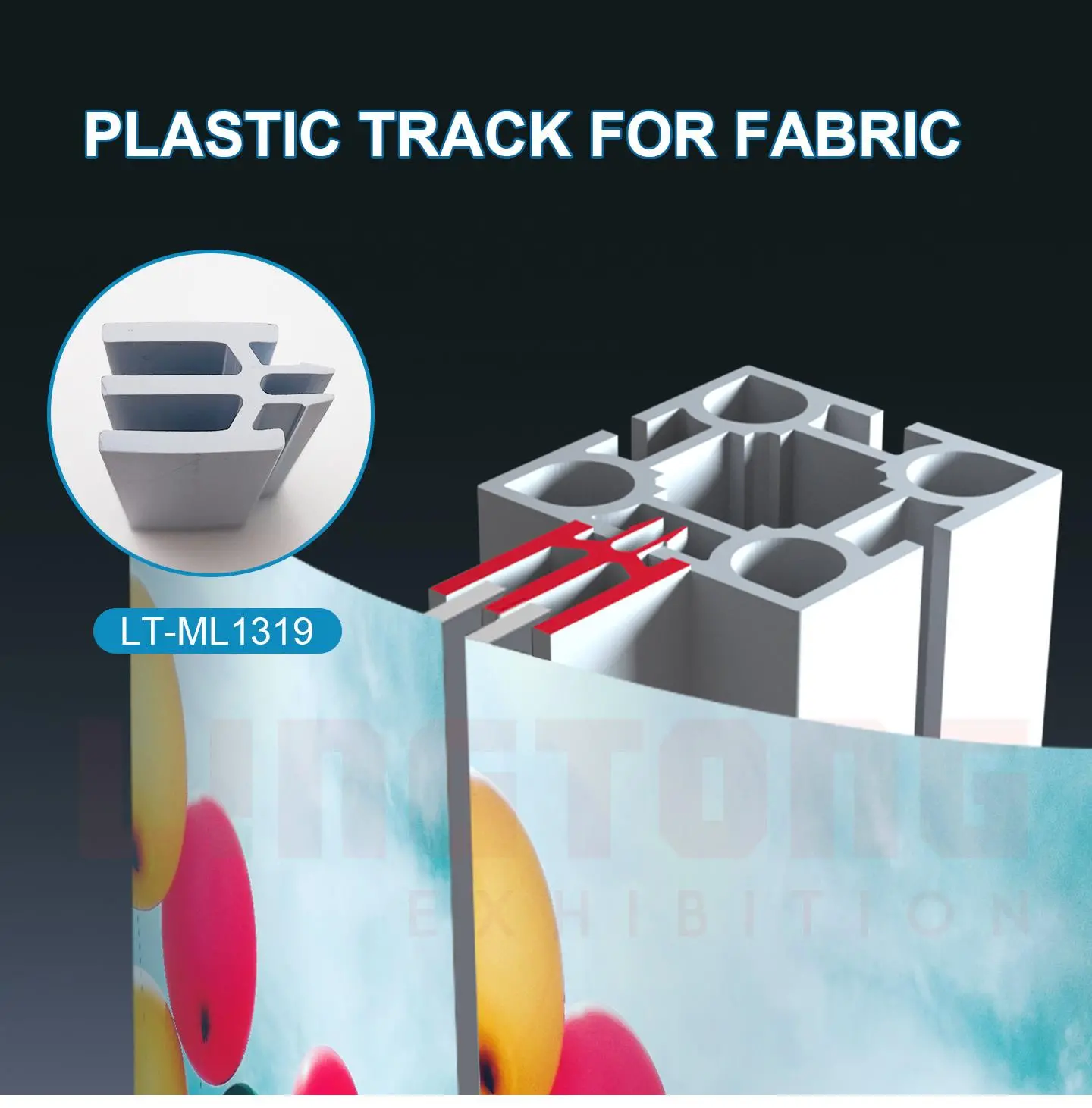 LT-ML1319 Plastic Track for Fixing SEG Fabric