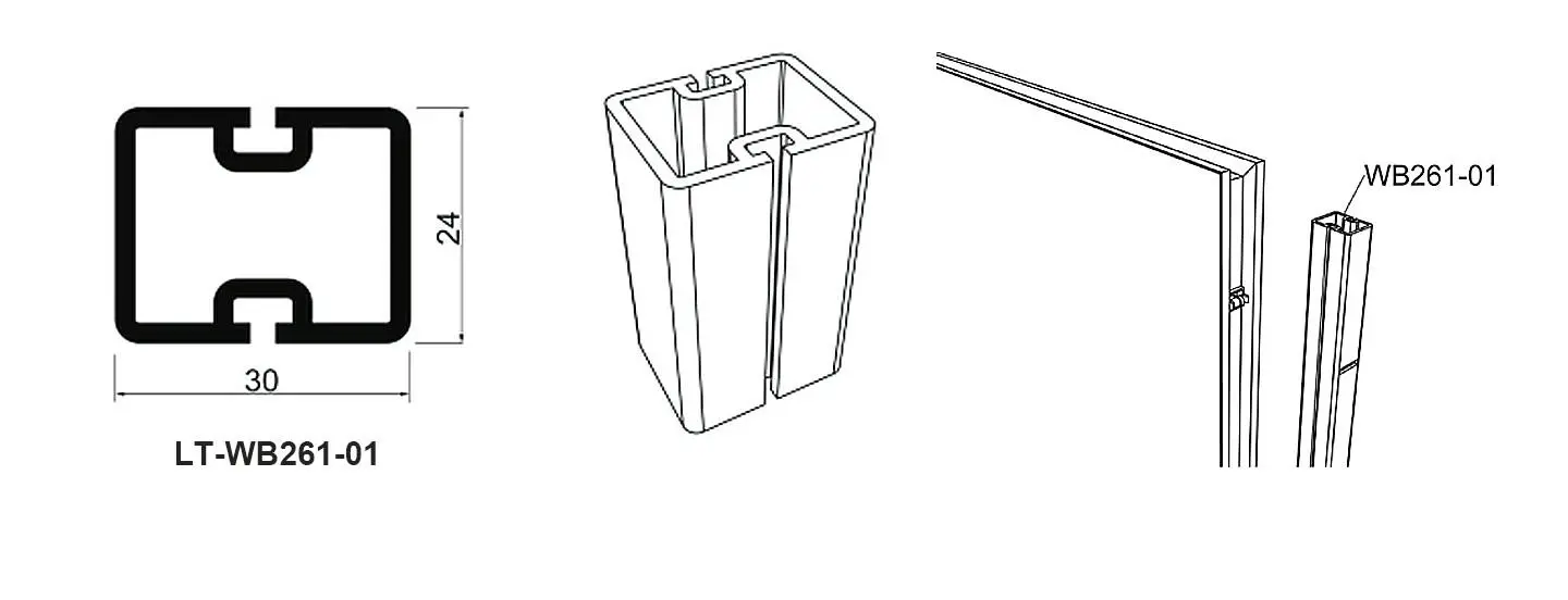 LT-WB261-01 Connecting Post For Complete-Set Wall For Art Gallery
